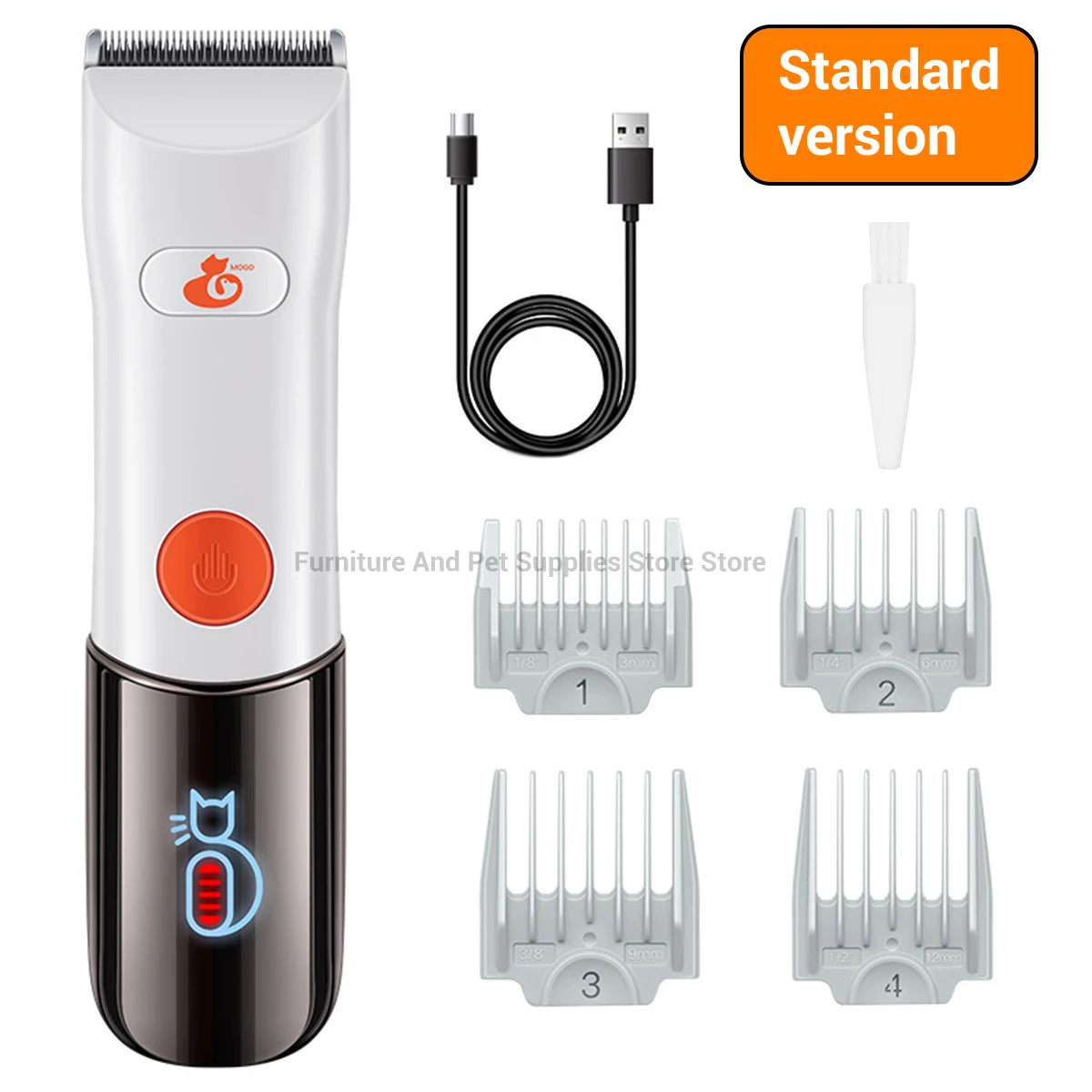 Pet Hair Clipper Set For Dogs And Cats Waterproof 3-Speed