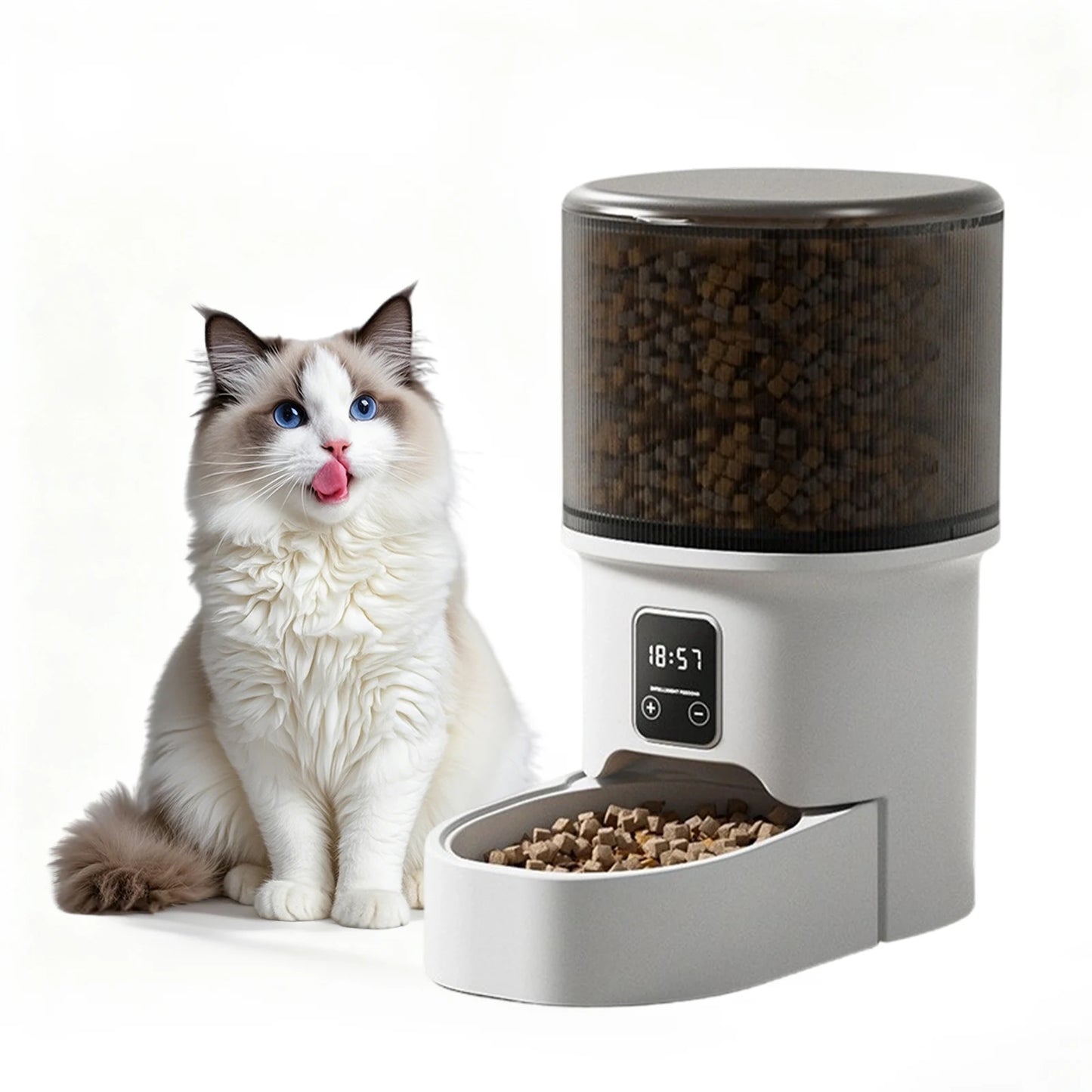 HiMISS Programmable 4L Automatic Pet Feeder With Timer And Portion Control
