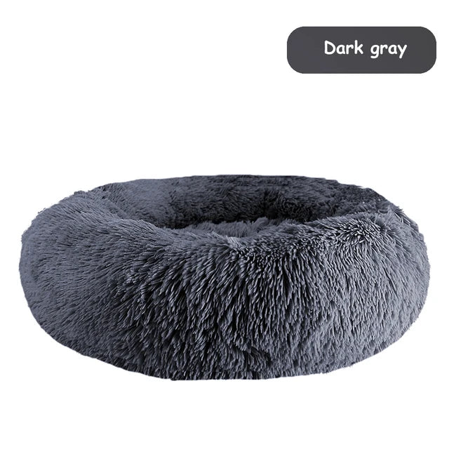 Donut Dog Bed Warm Plush Calming Bed For Dogs