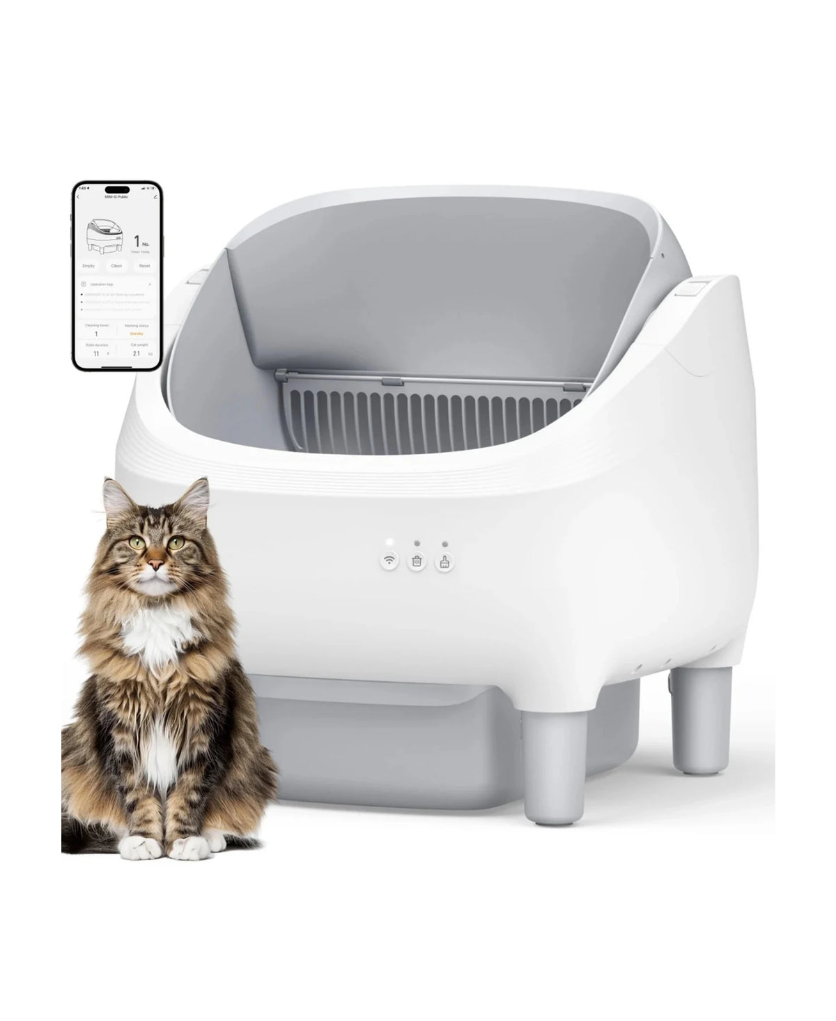 Cumrige Smart Self Cleaning Automatic Cat Litter Box Odor Control