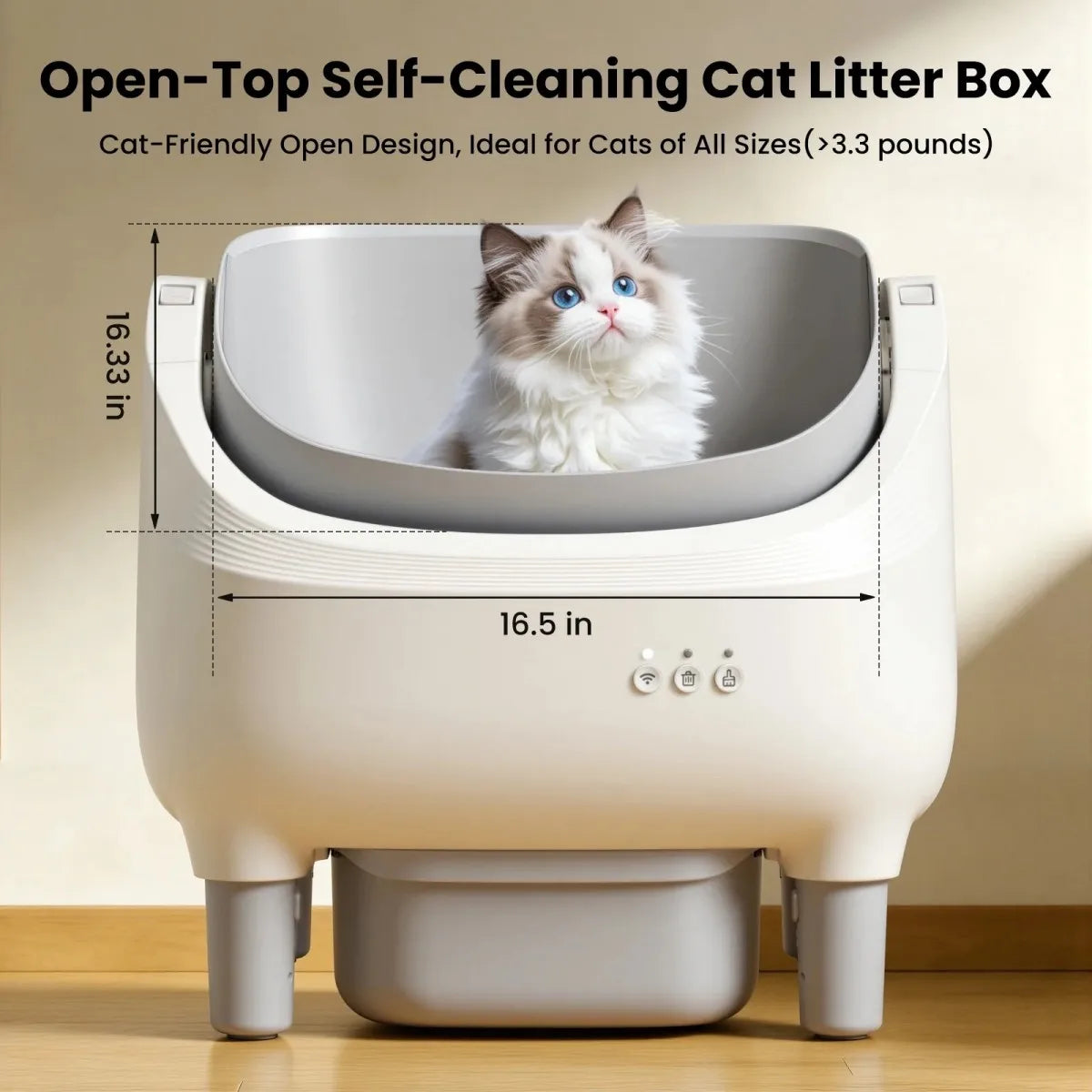 Cumrige Smart Self Cleaning Automatic Cat Litter Box Odor Control