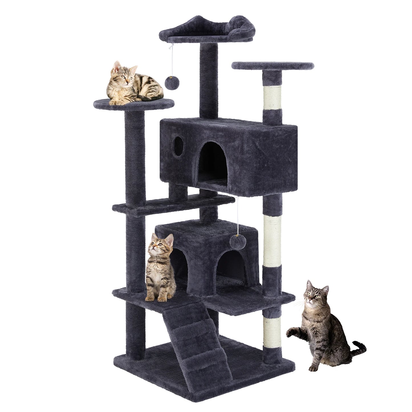 JHK Multi-Level Cat Tree Tower With Sisal Scratching Post Indoor