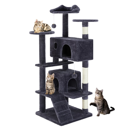 JHK Multi-Level Cat Tree Tower With Sisal Scratching Post Indoor