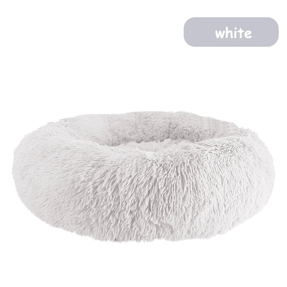 Donut Dog Bed Warm Plush Calming Bed For Dogs