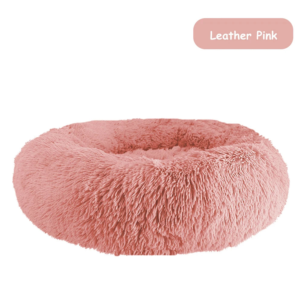 Donut Dog Bed Warm Plush Calming Bed For Dogs
