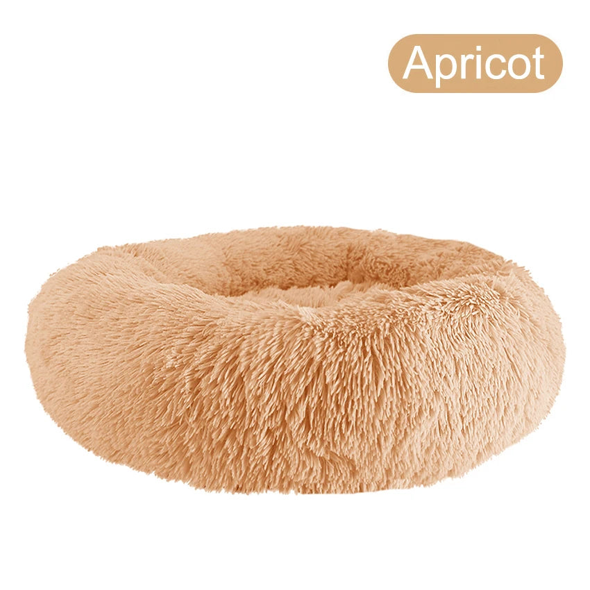Donut Dog Bed Warm Plush Calming Bed For Dogs