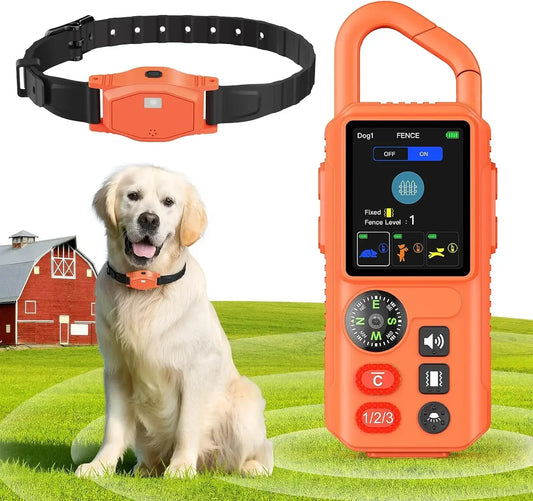 Wireless Dog Fence System 4 in 1 Remote Training Collar