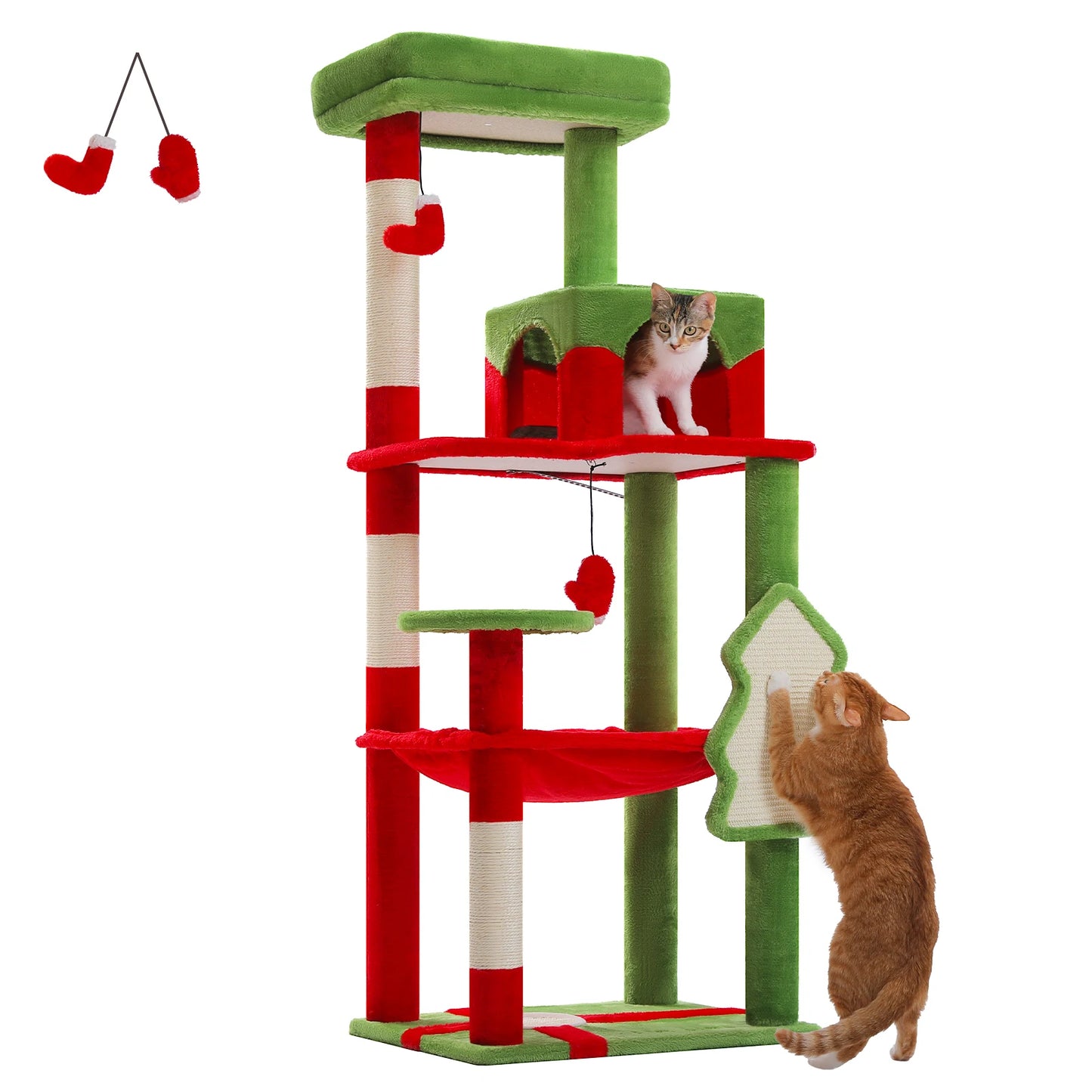 PAWZ Road 5-Level Cat Tree Tower for Indoor Cats Deluxe