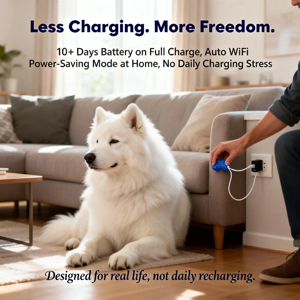 WANWAYTECH GPS Pet Tracker For Dogs And Cats Real-Time Anti-Lost Locator With Unlimited Distance And SIM Subscription