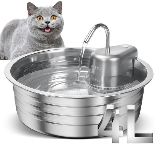 Stainless Steel Pet Water Fountain For Dogs And Cats Dispenser