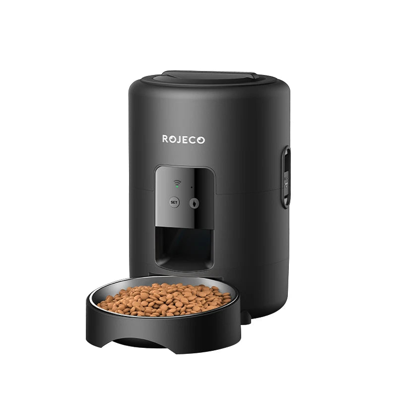 ROJECO Automatic Cat Feeder WiFi Smart Kibble Dispenser