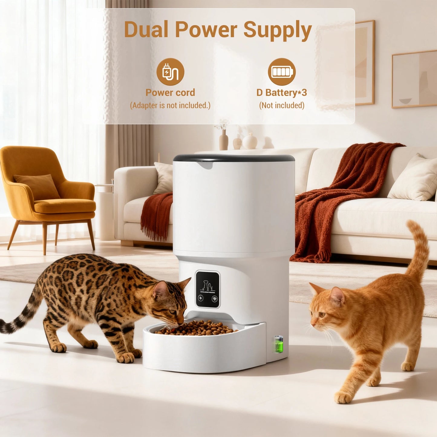 HiMISS Programmable 4L Automatic Pet Feeder With Timer And Portion Control