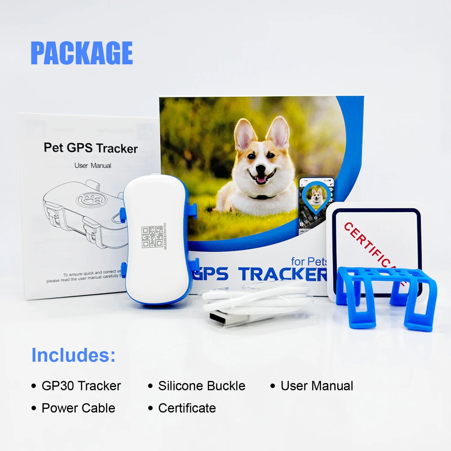 WANWAYTECH GPS Pet Tracker For Dogs And Cats Real-Time Anti-Lost Locator With Unlimited Distance And SIM Subscription