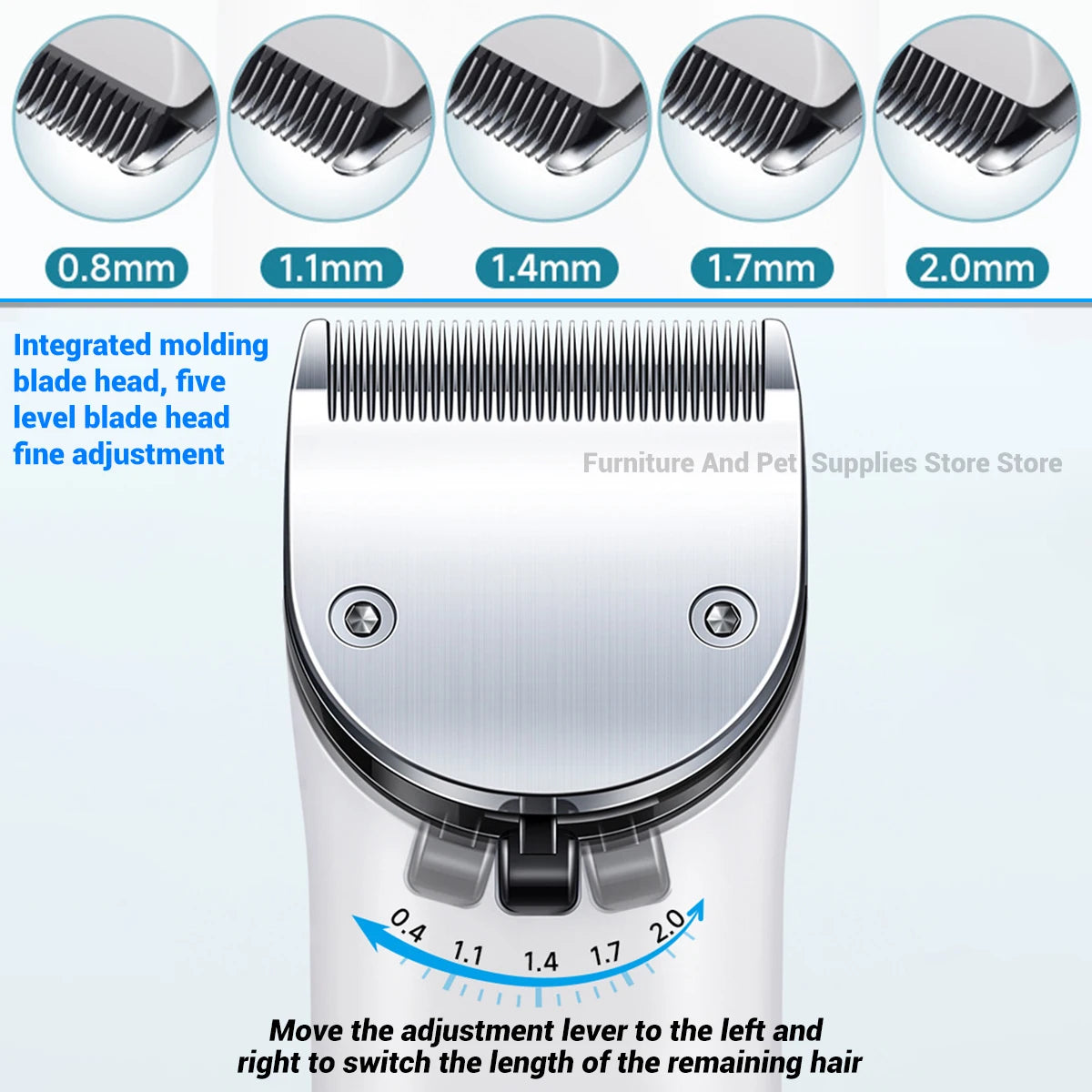 Pet Hair Clipper Set For Dogs And Cats Waterproof 3-Speed