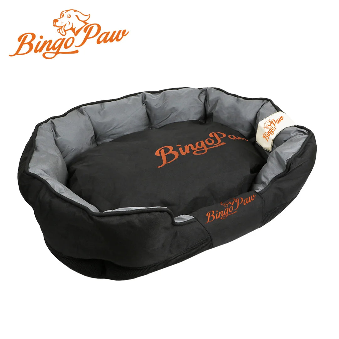 Soft Dog Bed With Removable Cushion And Waterproof Oxford Cover