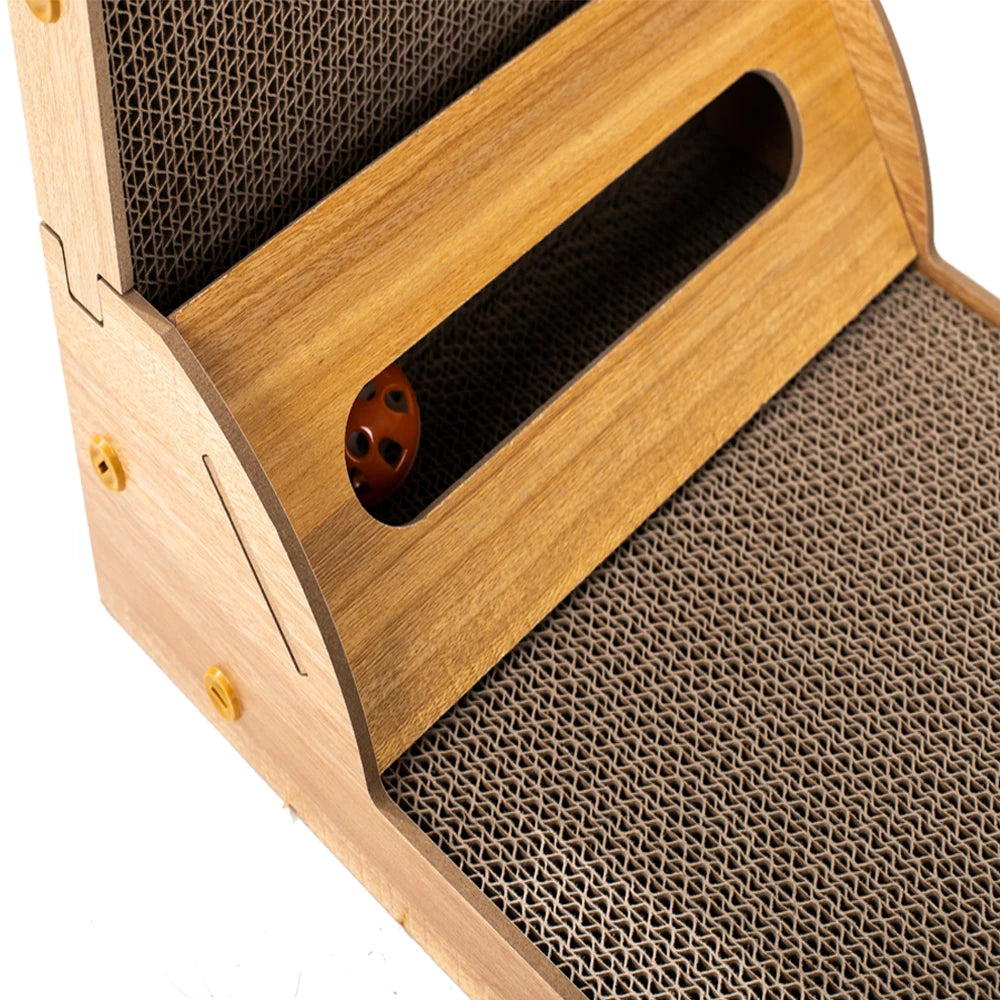NONECN Cat Scratcher L Shape Wall Mounted Cardboard Pad