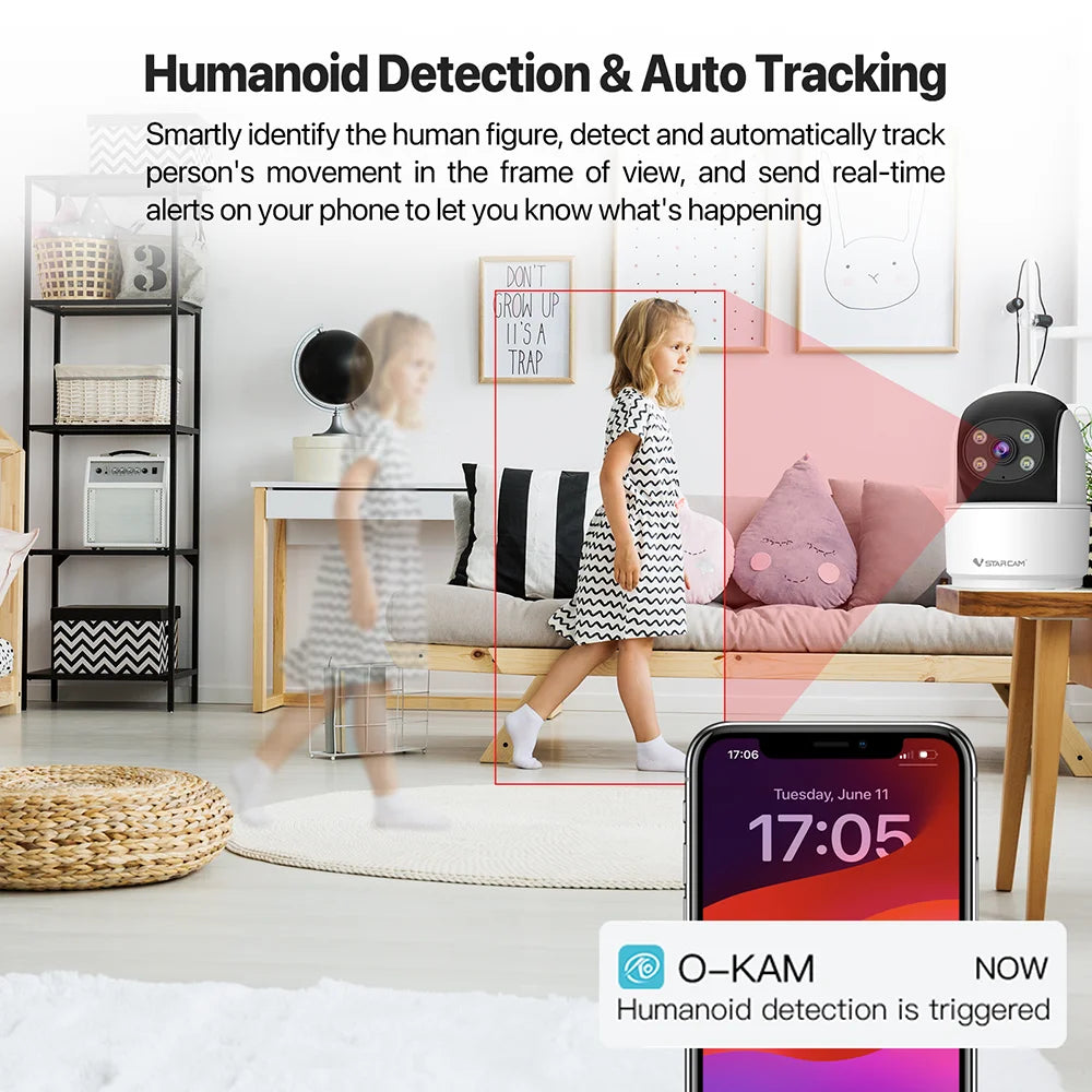 Vstarcam 2MP Indoor WiFi Security Camera with Pan Tilt