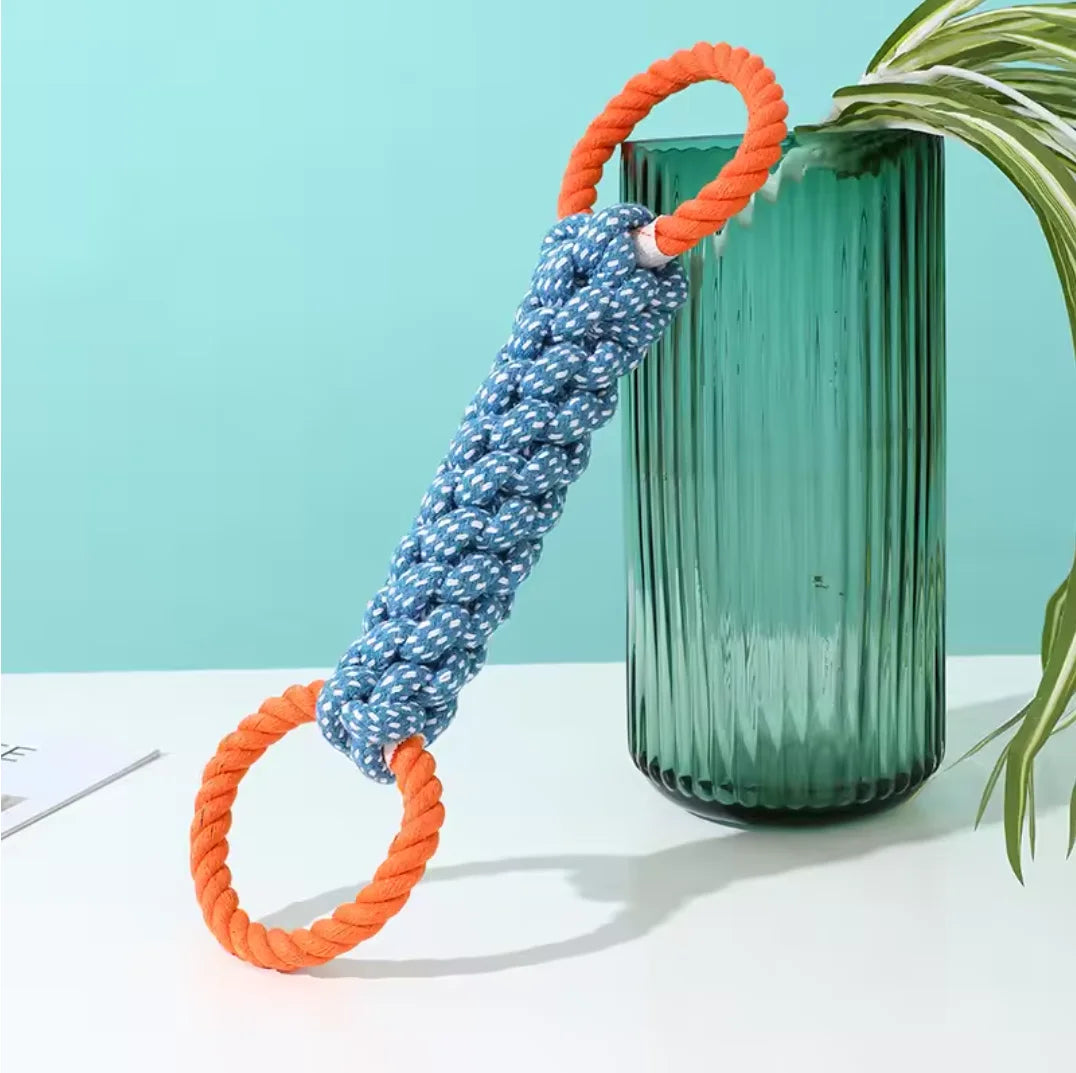 Indestructible Interactive Dog Chew Tug Rope Toy For Teeth Cleaning
