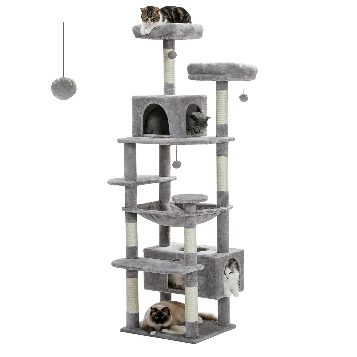 PAWZ Road Cat Tree Indoor Tower With Sisal Scratching Posts And Condos