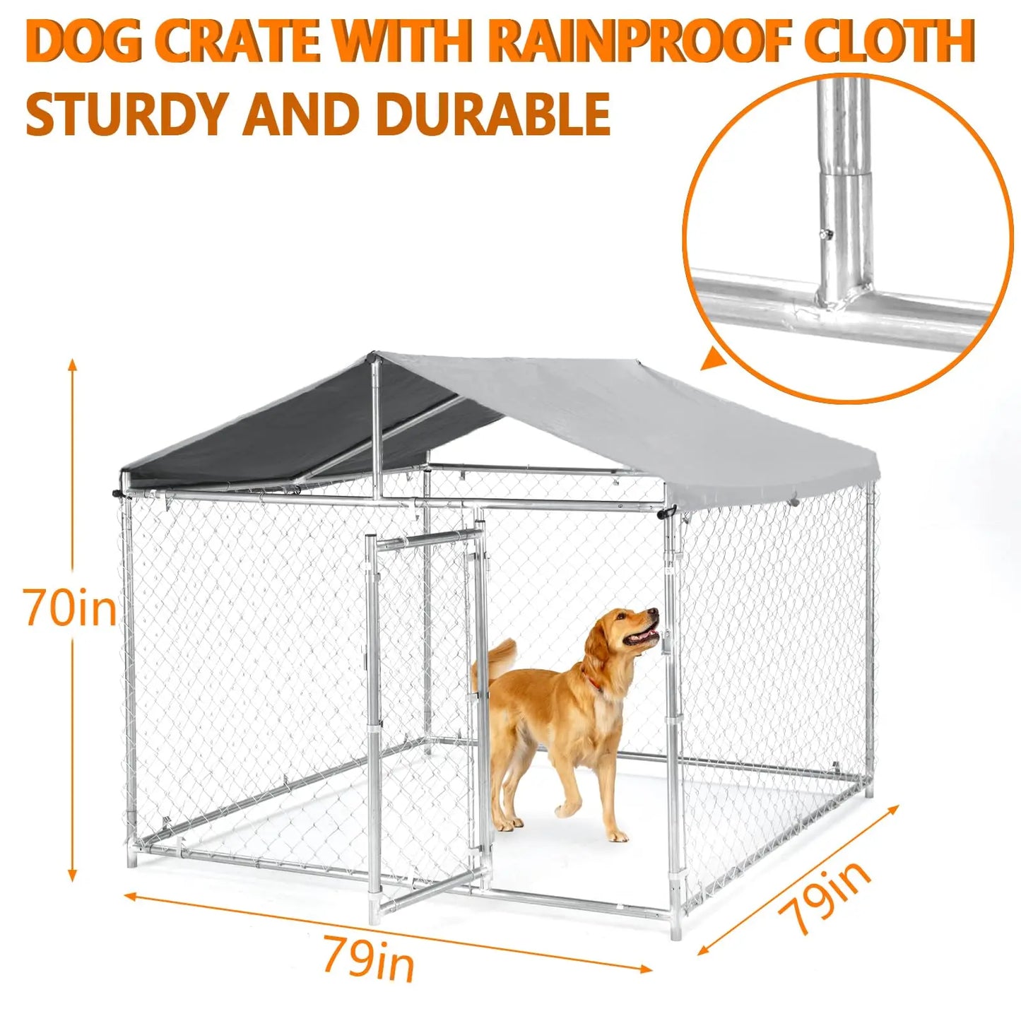 HiMISS Heavy Duty Outdoor Dog Kennel With UV Cover