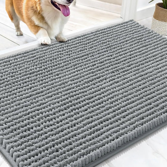 Ultra Absorbent Chenille Mud Doormat Non Slip Washable Pet Mat