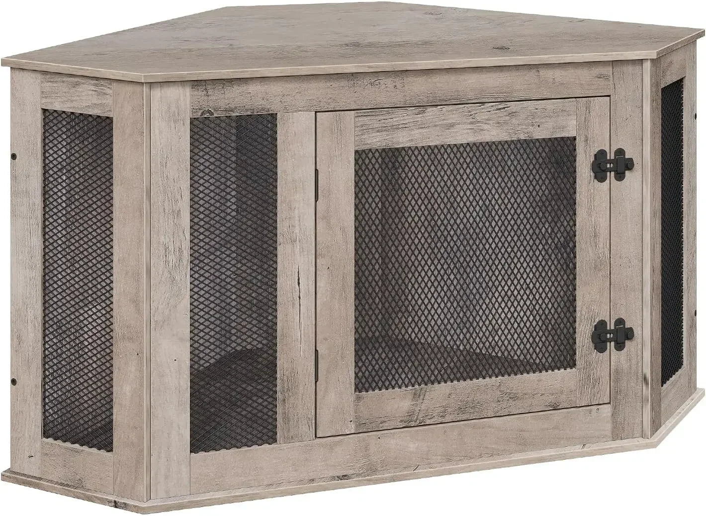 Wooden Corner Dog Crate End Table For Indoor Kennel