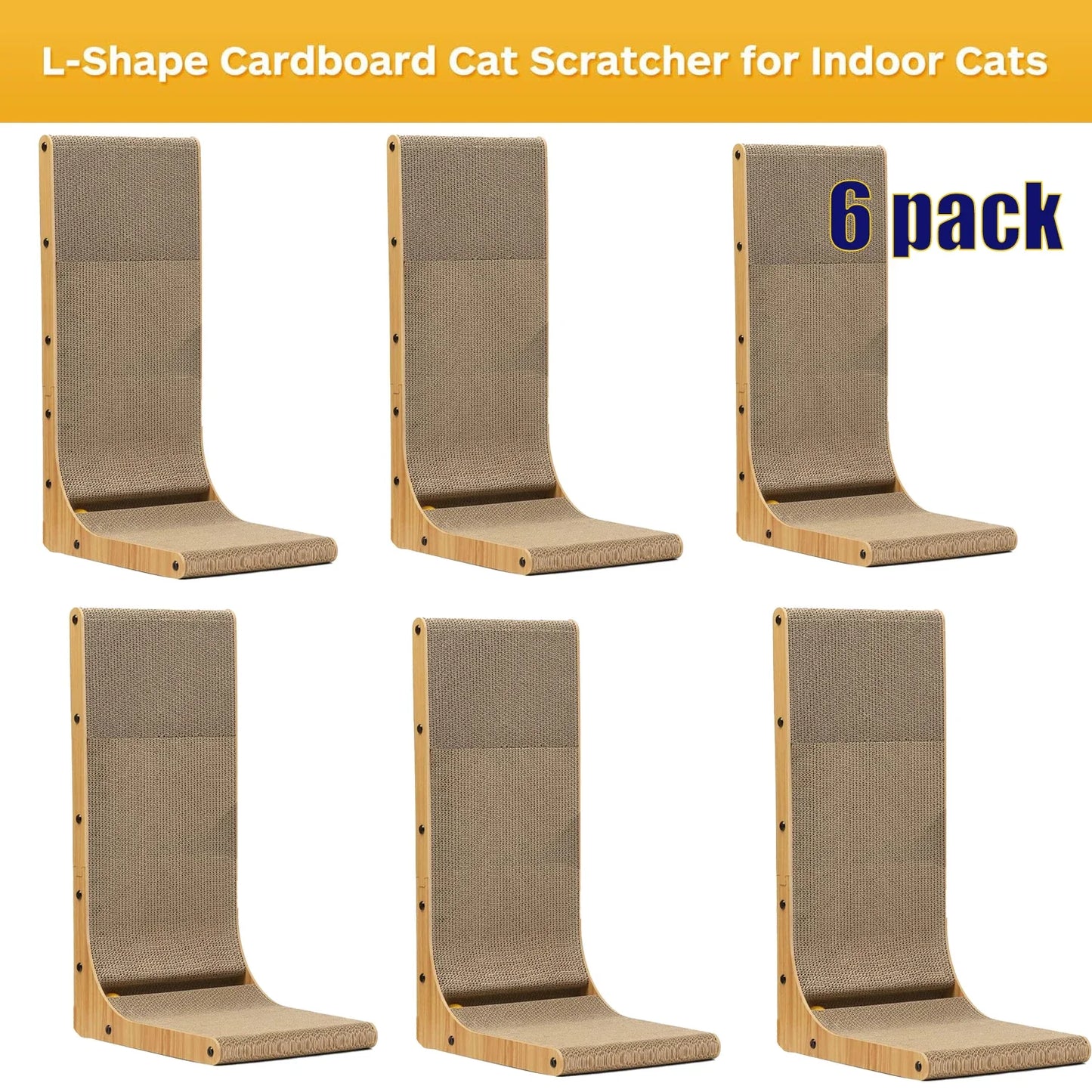 NONECN L Shape Cat Scratching Post for Indoor Furniture Protection