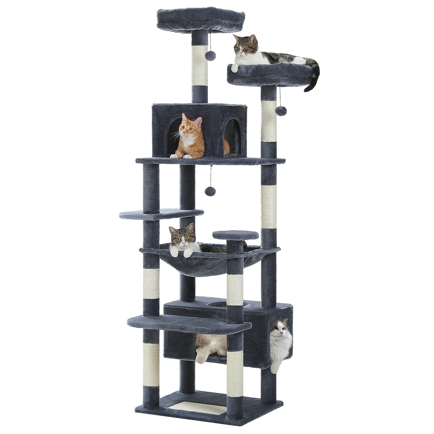 PAWZ Road Cat Tree Indoor Tower With Sisal Scratching Posts And Condos