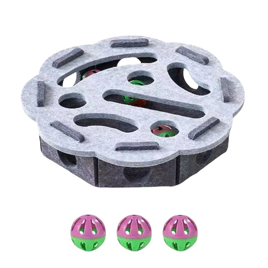 Alloet Cat Puzzle Toy Felt Box Enrichment Kitten Nail File