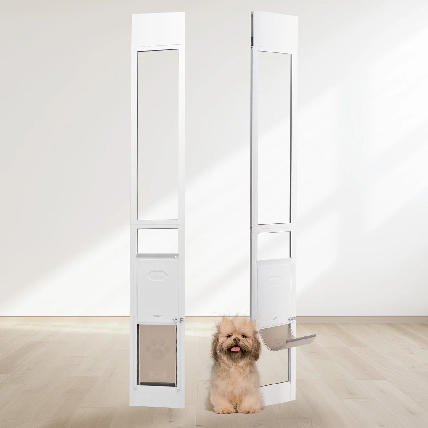 None Dog Door For Sliding Glass Door With Adjustable Height