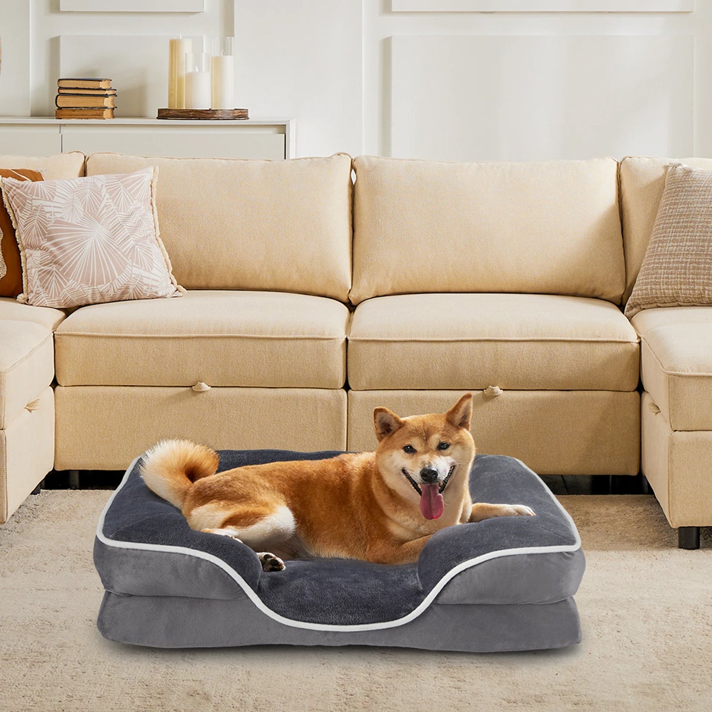 JHK Orthopedic Memory Foam Dog Bed for Cats and Dogs