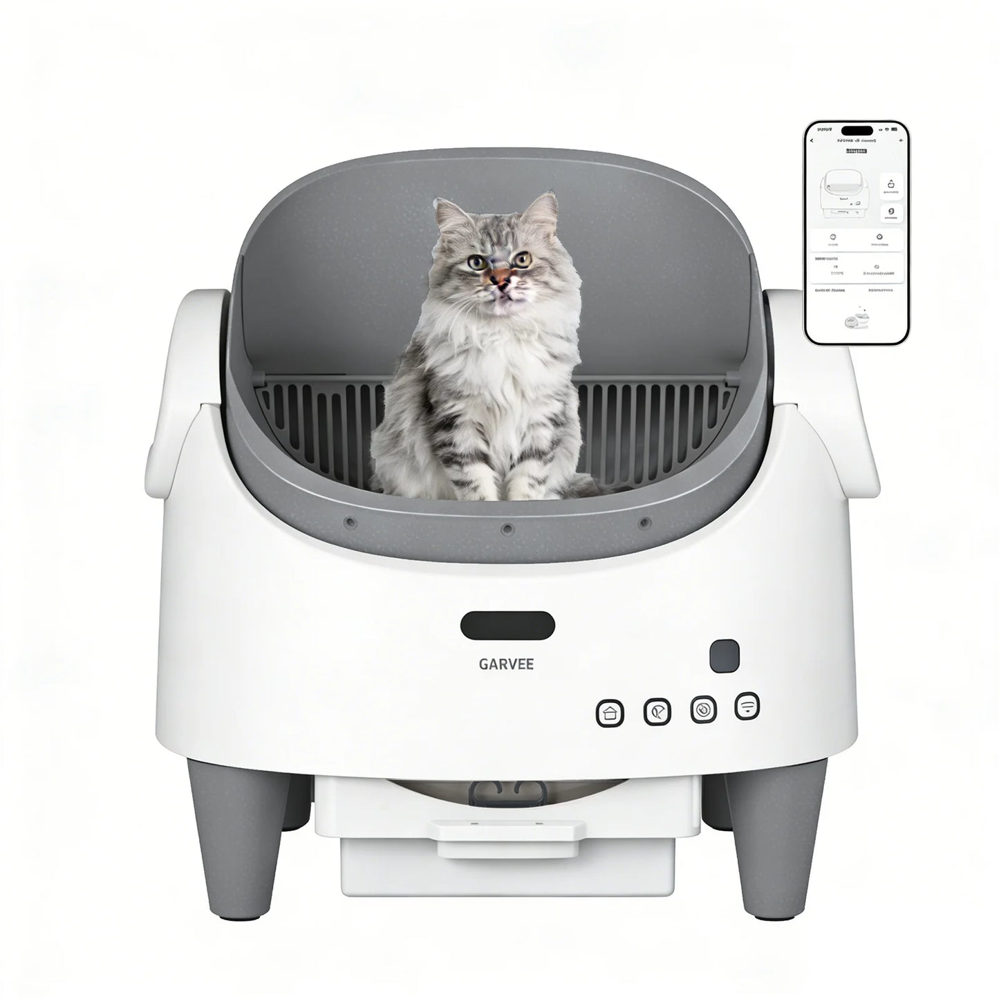 HiMISS Self Cleaning Smart Litter Box APP Odor Free Toilet