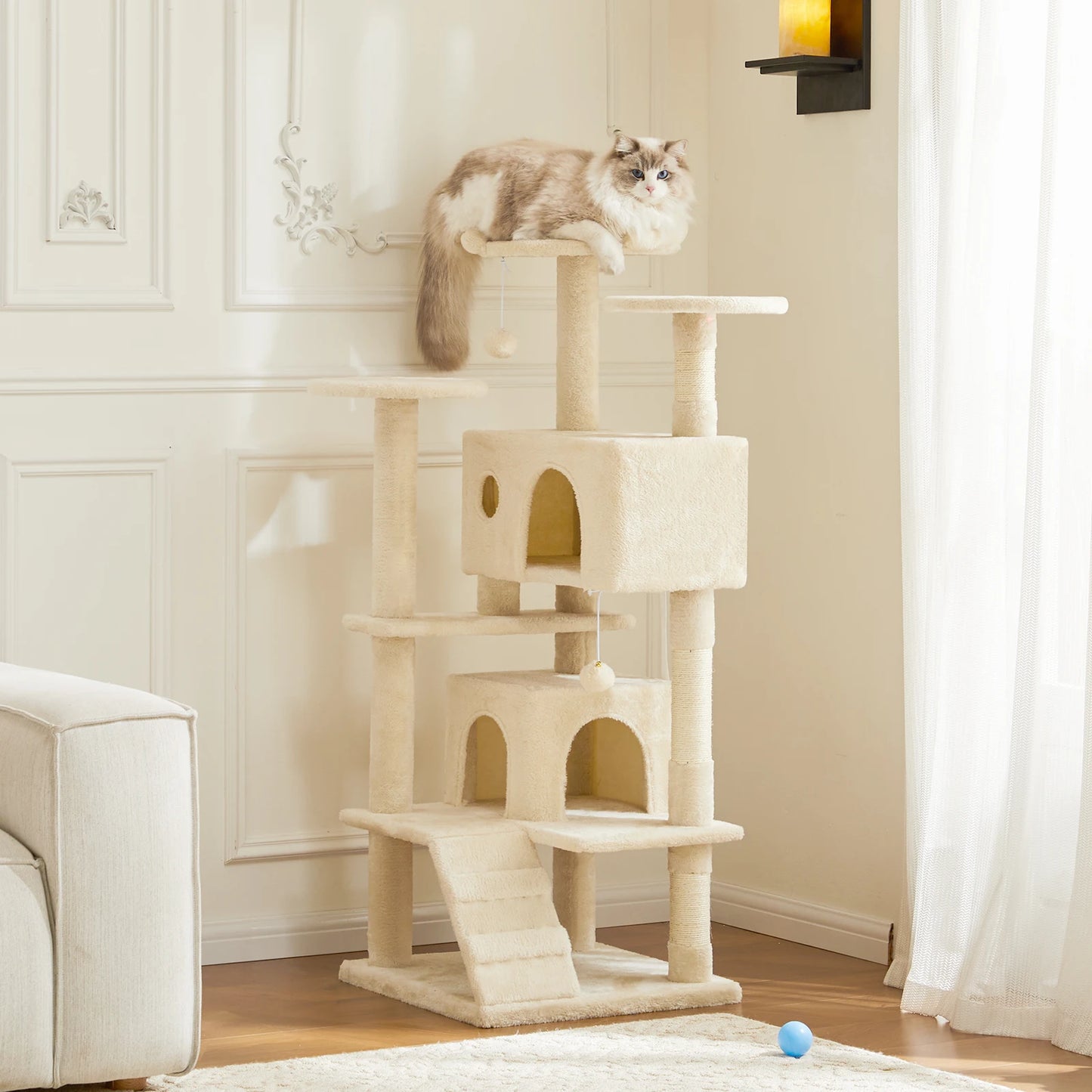 JHK Multi-Level Cat Tree Tower With Sisal Scratching Post Indoor