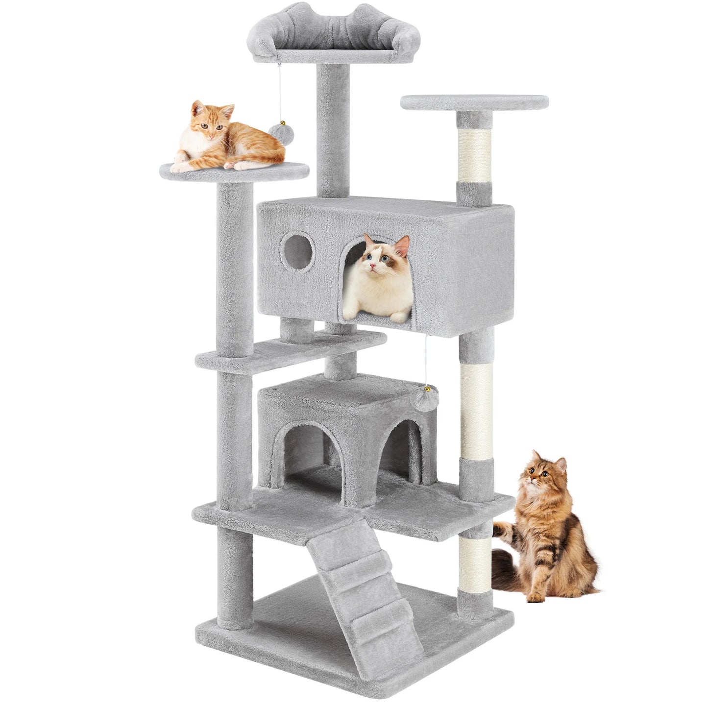 JHK Multi Level Cat Tree Tower with Sisal Scratching Post
