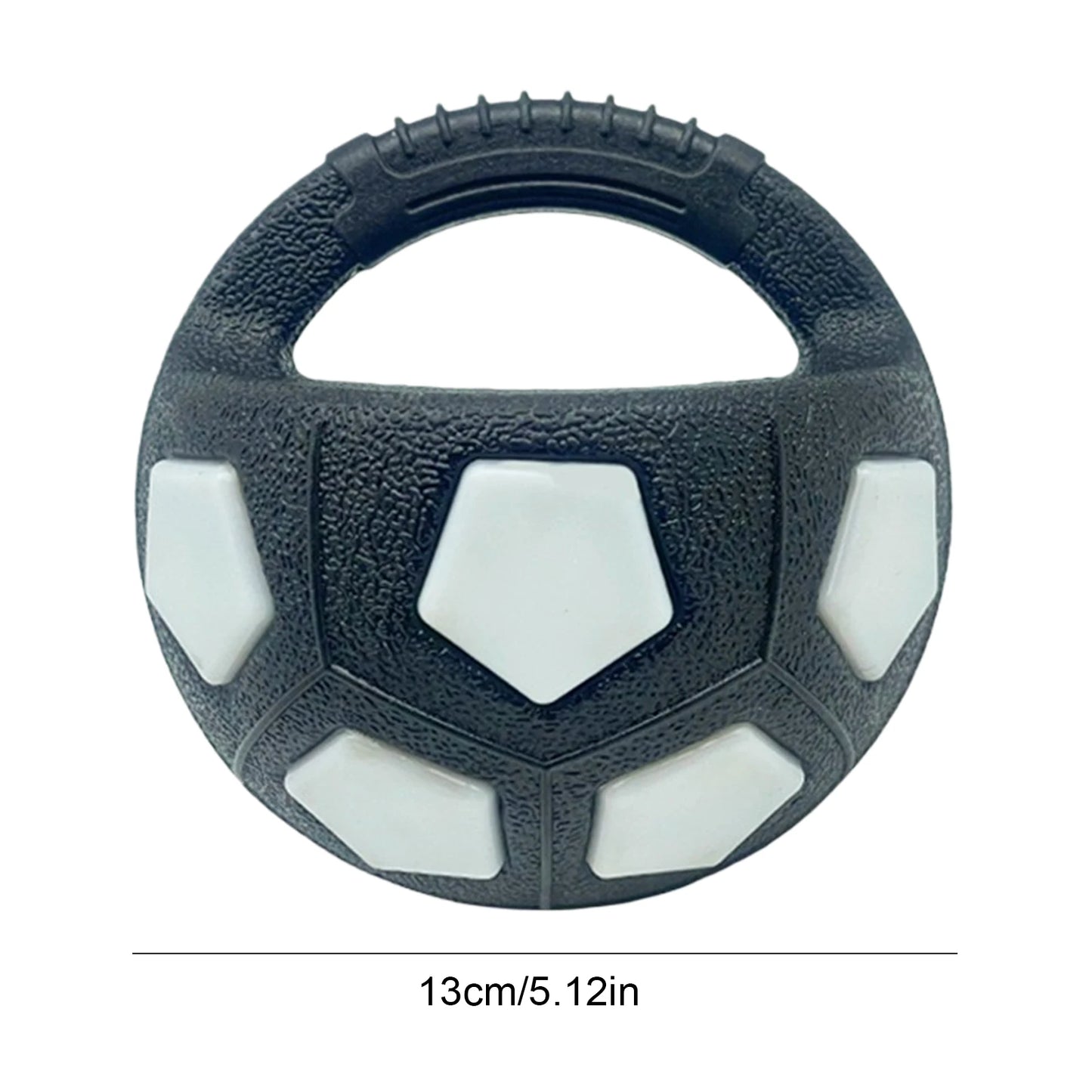 None Dog Calming Ball With Handle Interactive Football Toy Squeaky