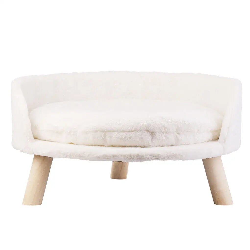 Soft Cat Bed Plush Nesting Chair With Cushion Pad Cozy