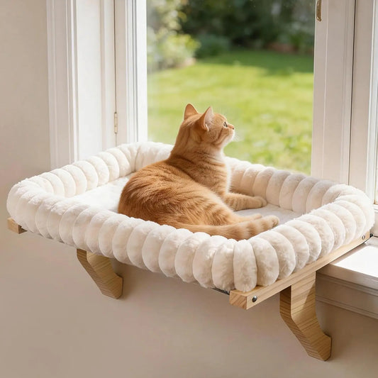 Cat Window Perch With Bolster And Adjustable Cushion