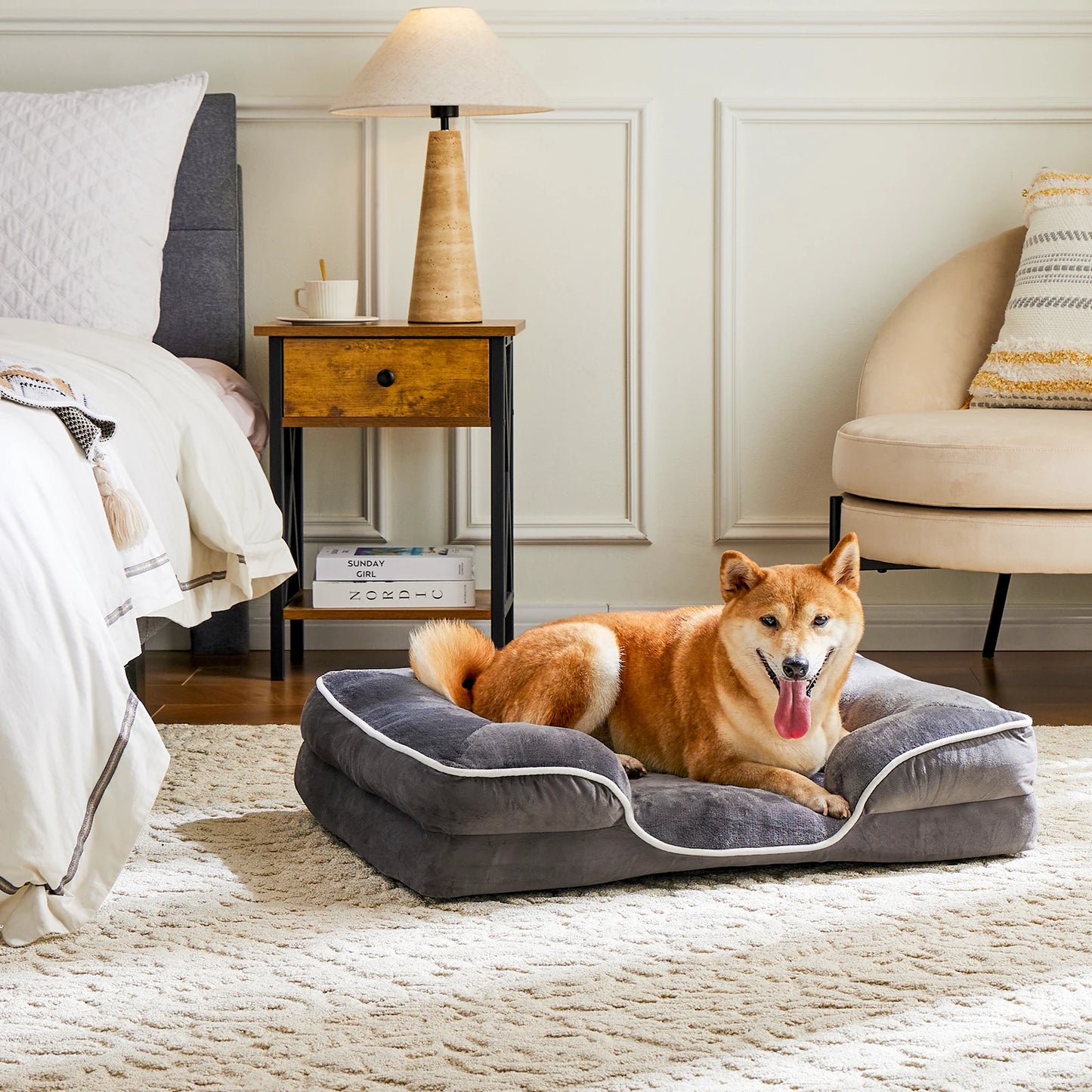JHK Orthopedic Memory Foam Dog Bed for Cats and Dogs