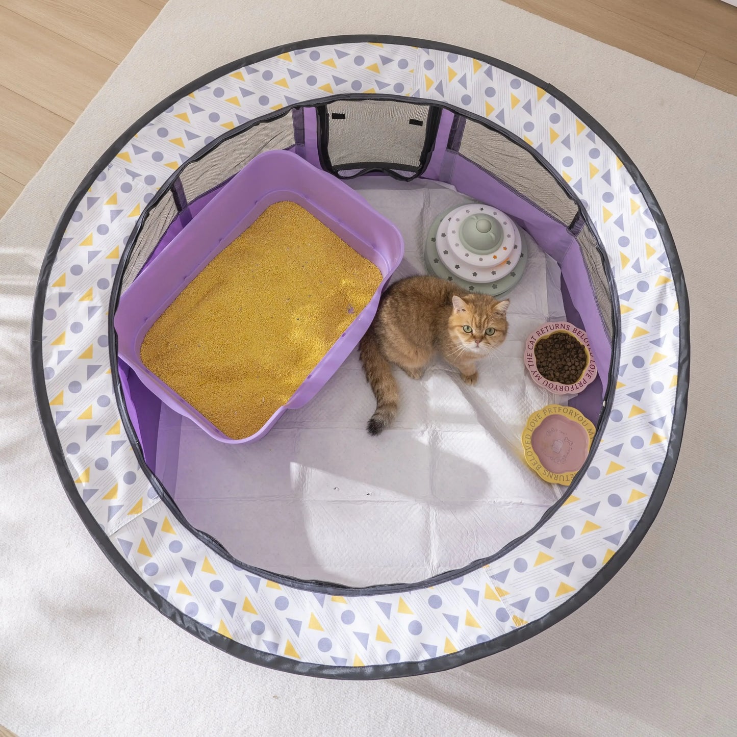Foldable Mesh Ventilated Circular Cat Nest And Dog Pet House