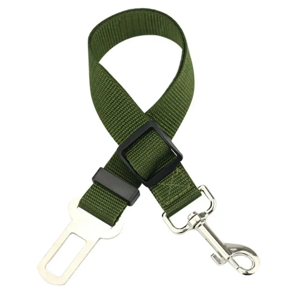 Adjustable Pet Car Seat Belt And Leash Harness For Travel
