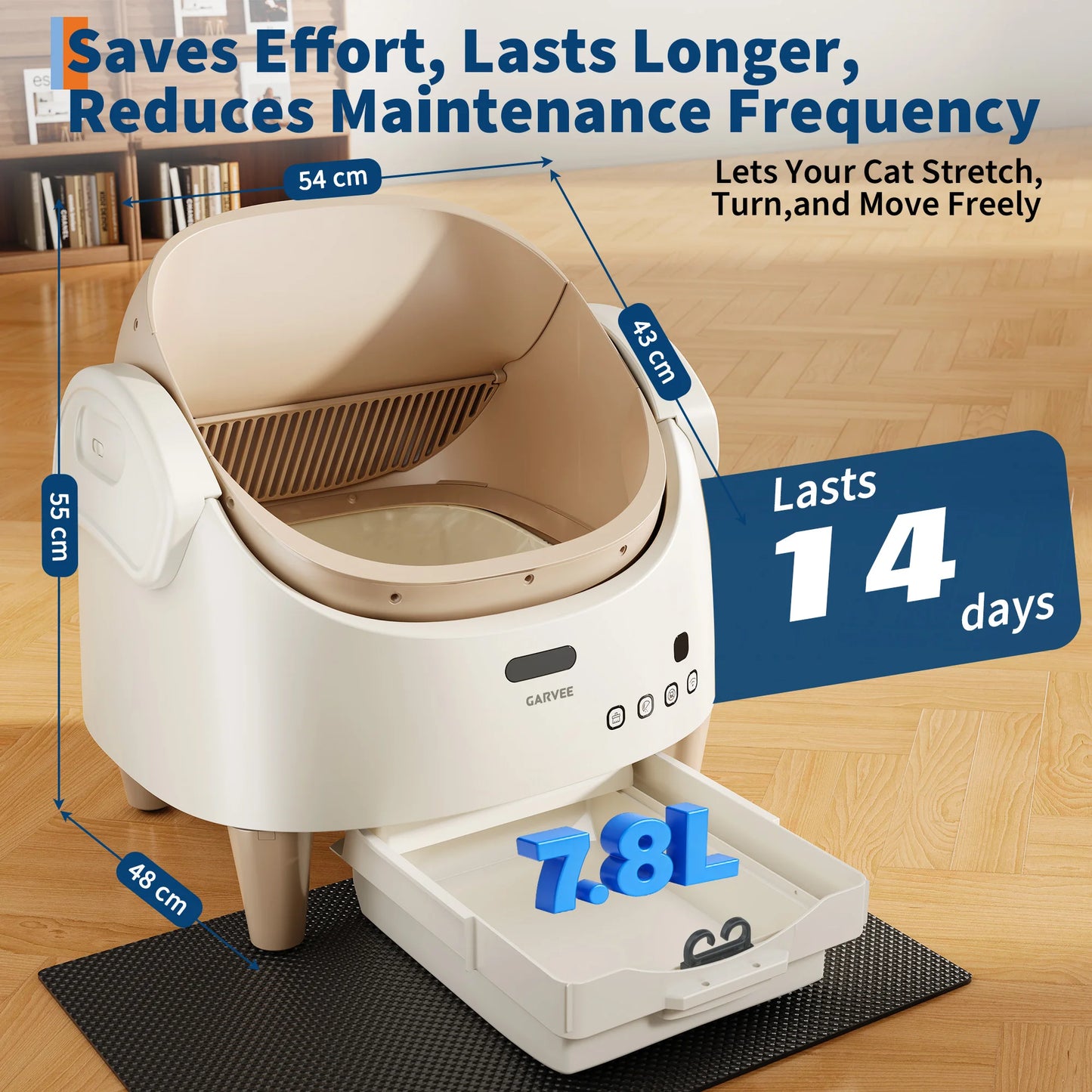 HiMISS Self Cleaning Smart Litter Box APP Odor Free Toilet