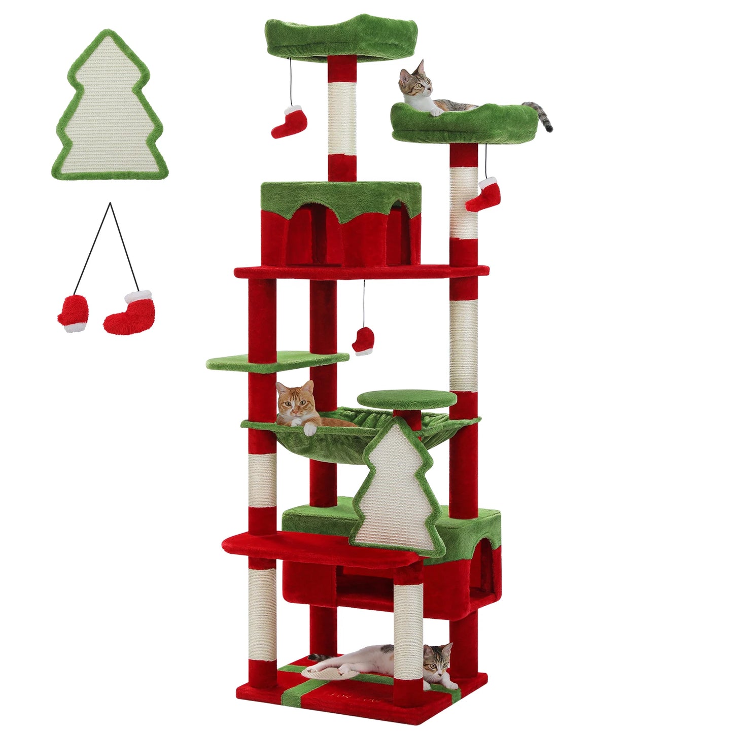 PAWZ Road Cat Tree Indoor Tower With Sisal Scratching Posts And Condos