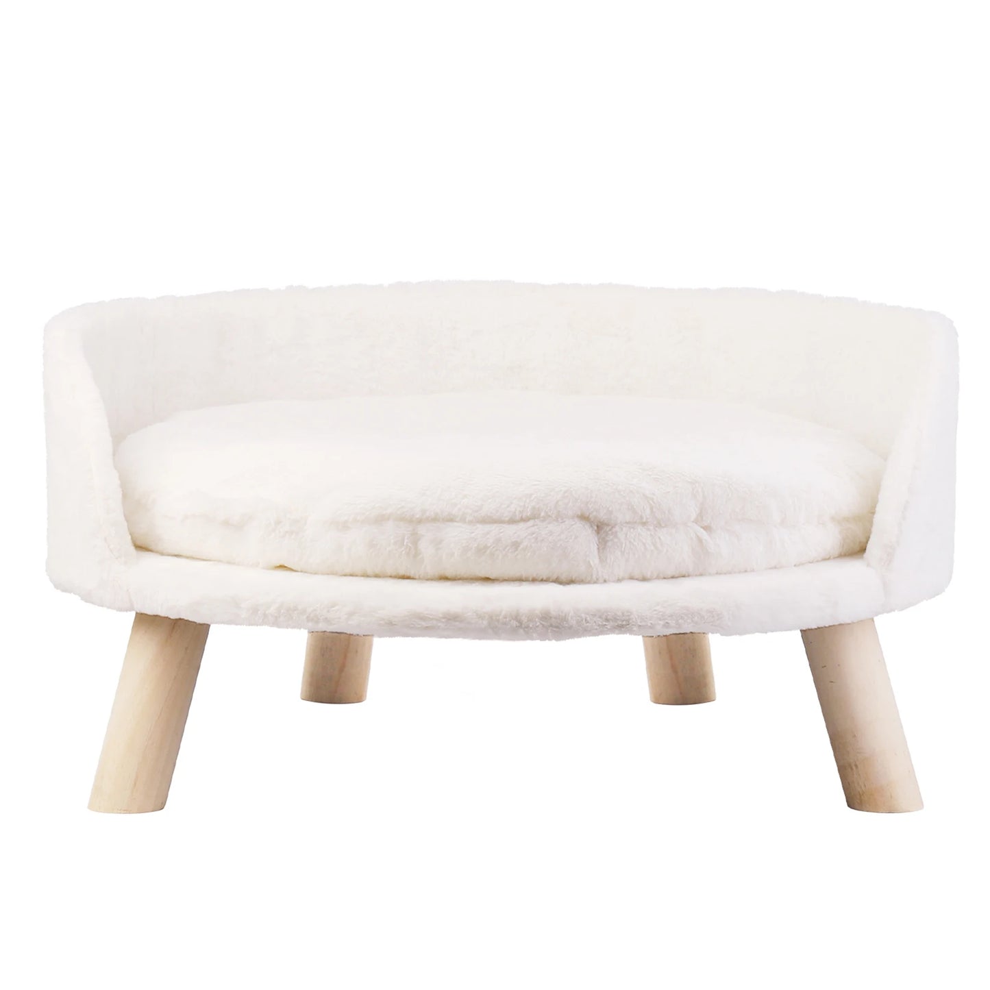 Soft Cat Bed Plush Nesting Chair With Cushion Pad Cozy