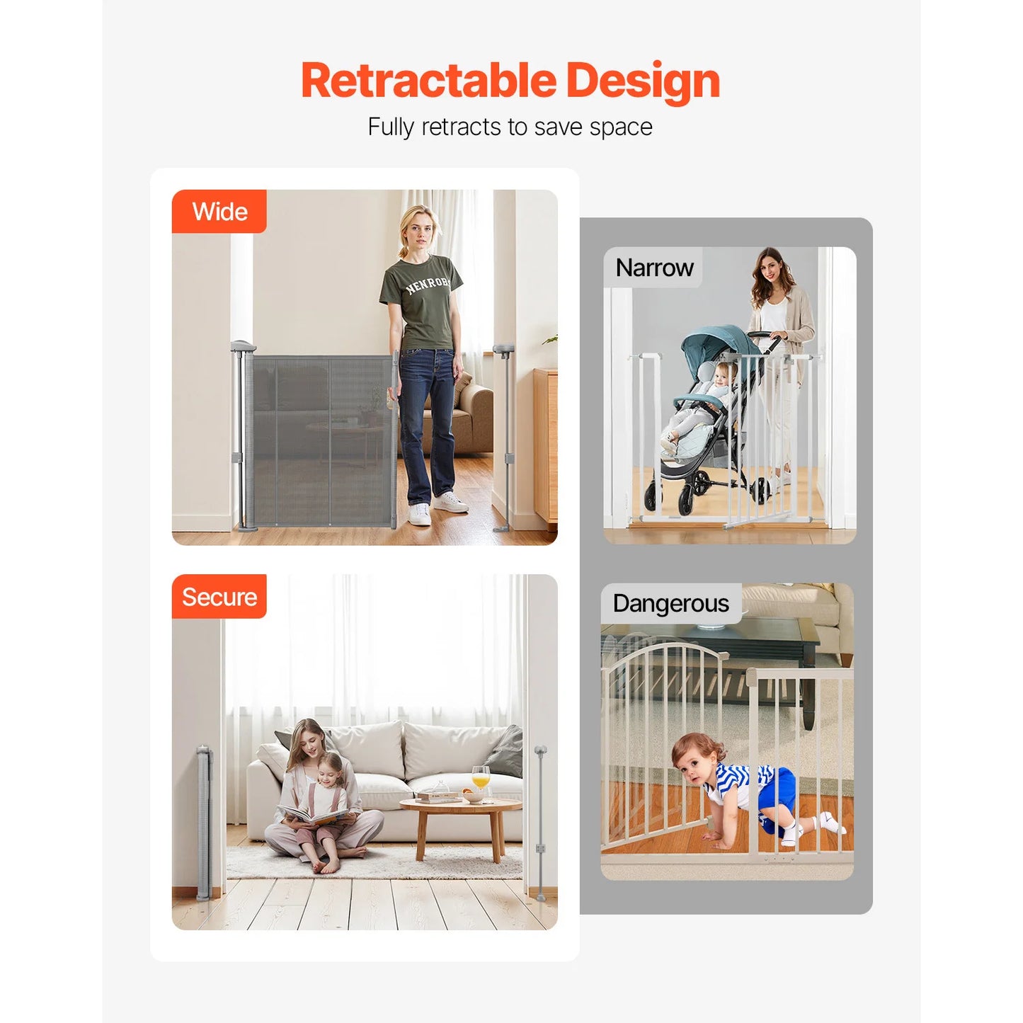 SucceBuy Retractable Baby Gate For Families Seeking HighSecurity ChildSafe PetFriendly