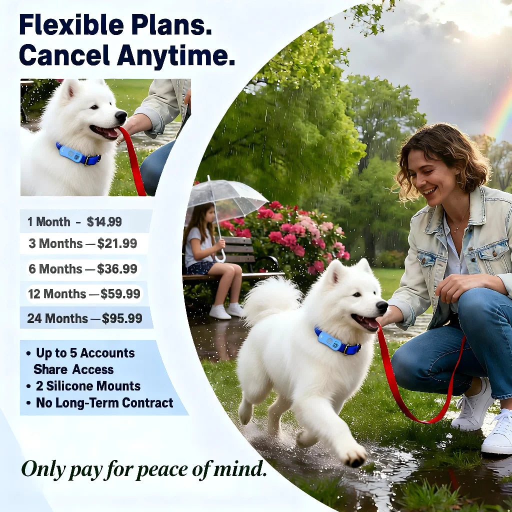 WANWAYTECH GPS Pet Tracker For Dogs And Cats Real-Time Anti-Lost Locator With Unlimited Distance And SIM Subscription