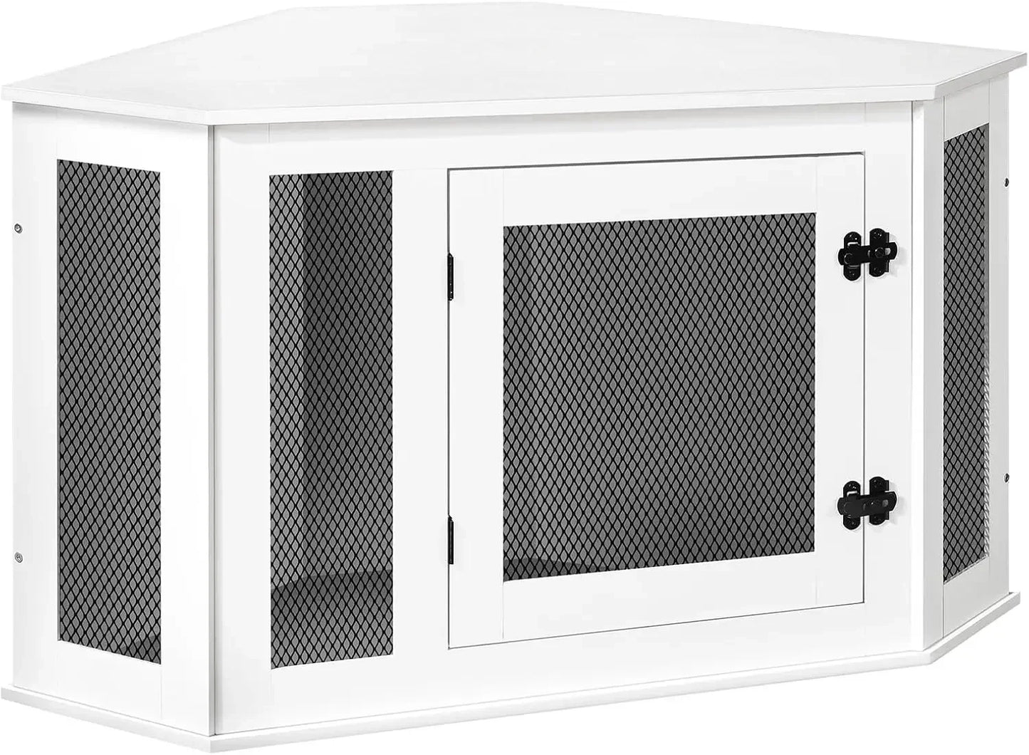 Wooden Corner Dog Crate End Table For Indoor Kennel