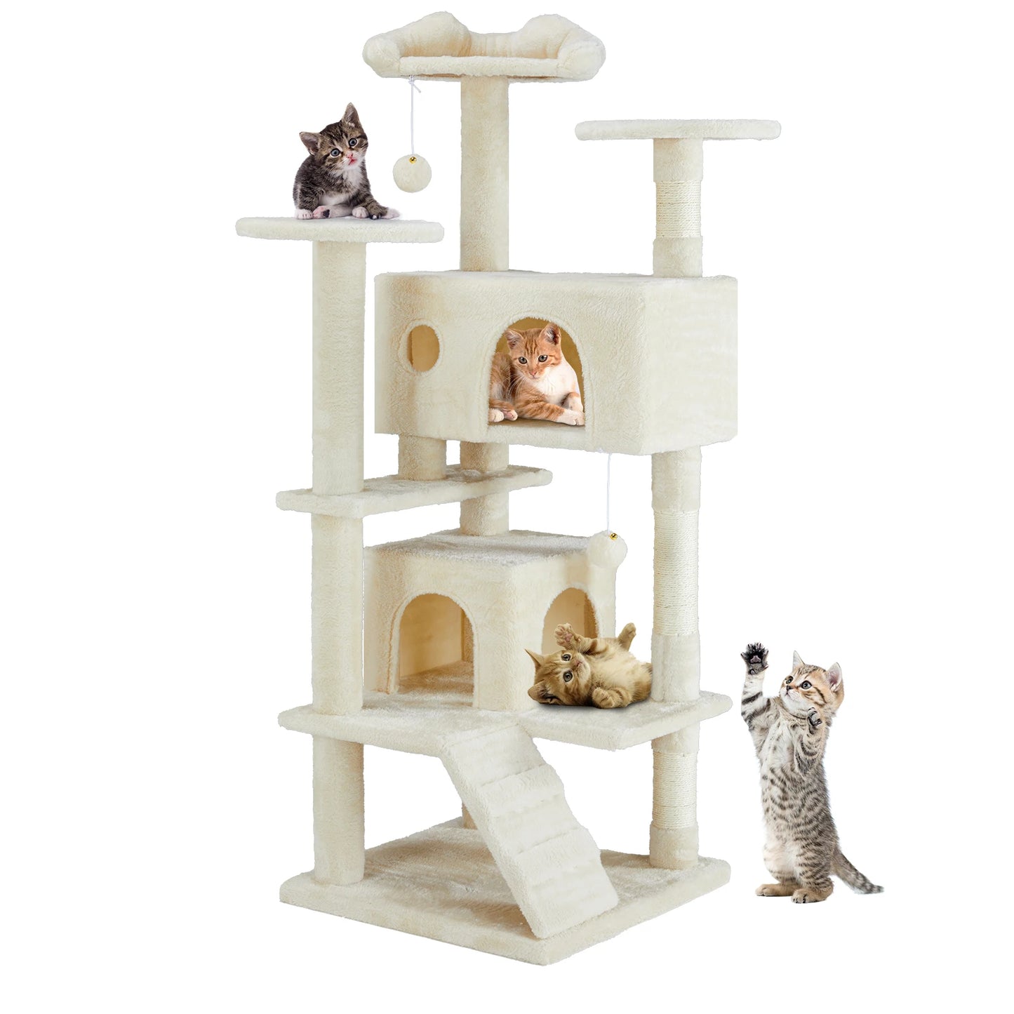 JHK Multi-Level Cat Tree Tower With Sisal Scratching Post Indoor