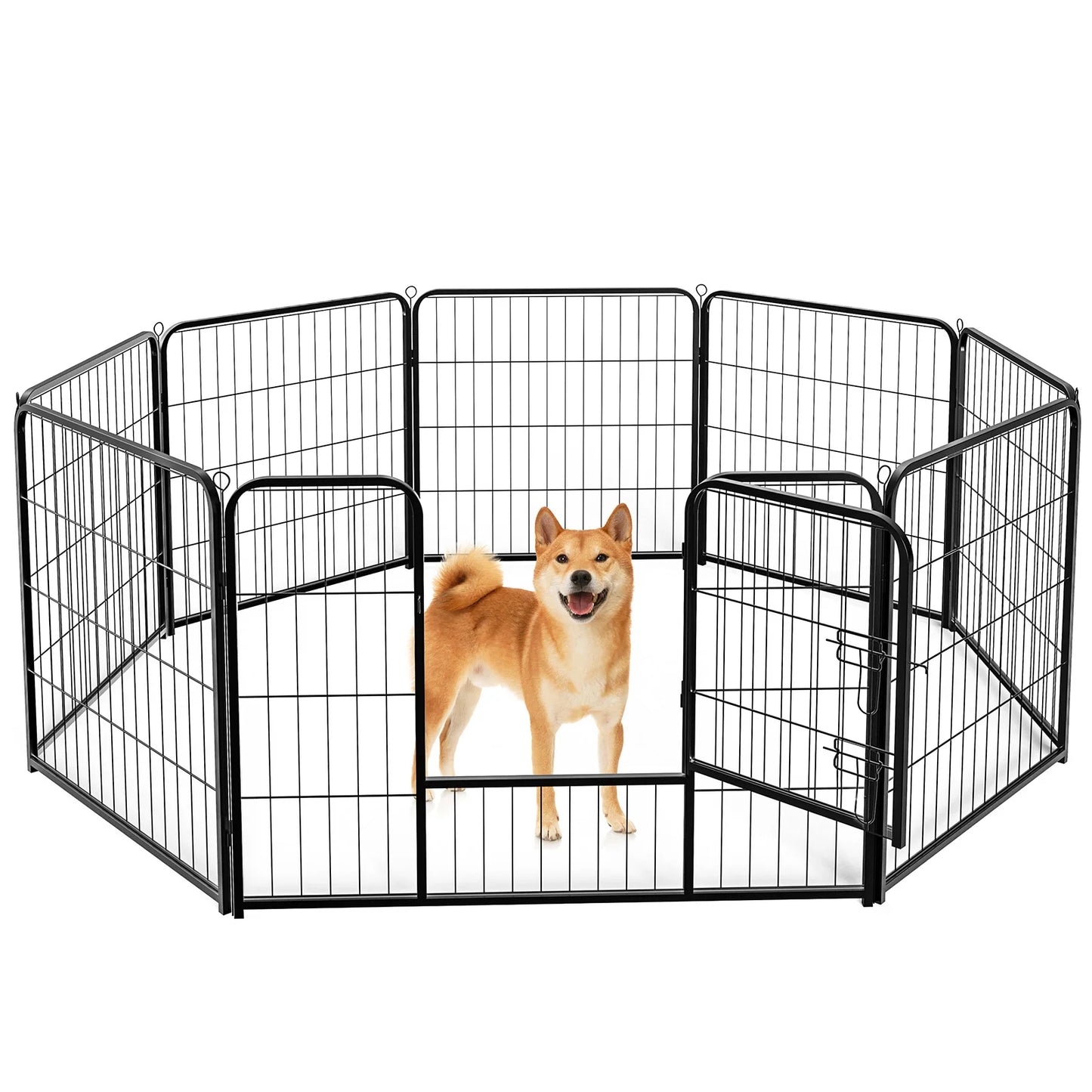 JHK Metal 8 Panel Dog Playpen Pet Fence Foldable Outdoor