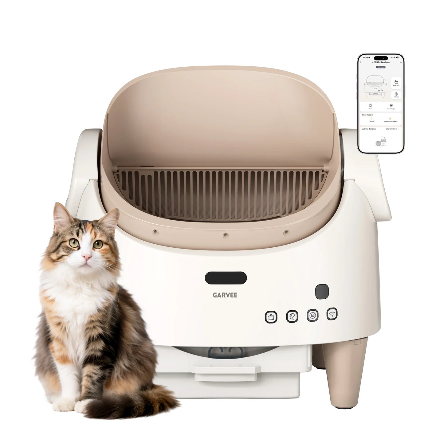 HiMISS Self Cleaning Smart Litter Box APP Odor Free Toilet