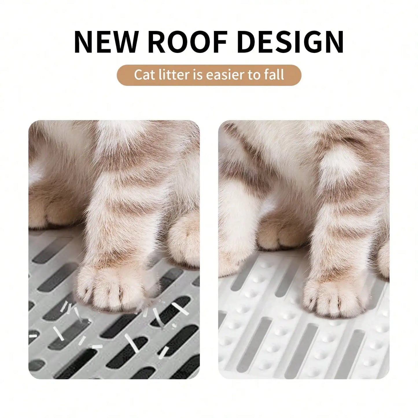 Fully Enclosed Hooded Cat Toilet With Odor Filter Foldable